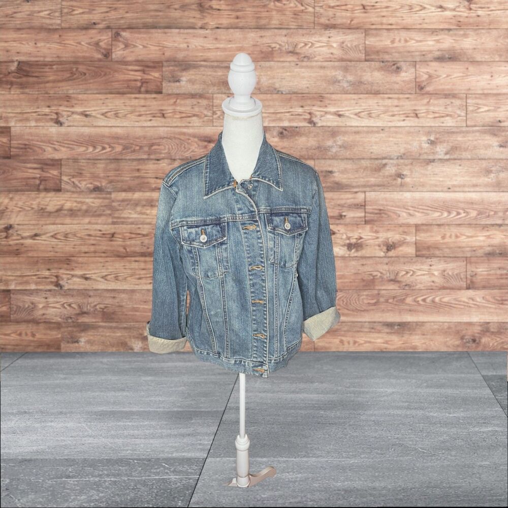 WOMENS GAP DENIM JACKET SZ XL